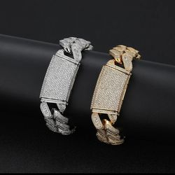 Men’s  Cuban Link Baguette Bracelet