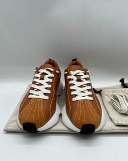 Hermès suede and goat leather sports shoes