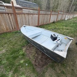 Aluminum Boat, trolling Motor, deep Cycle Marine Battery