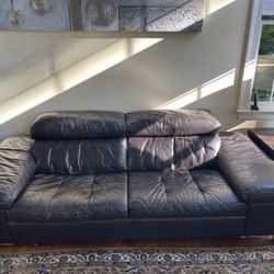 Real Leather Sofa, Loveseat And Chair 
