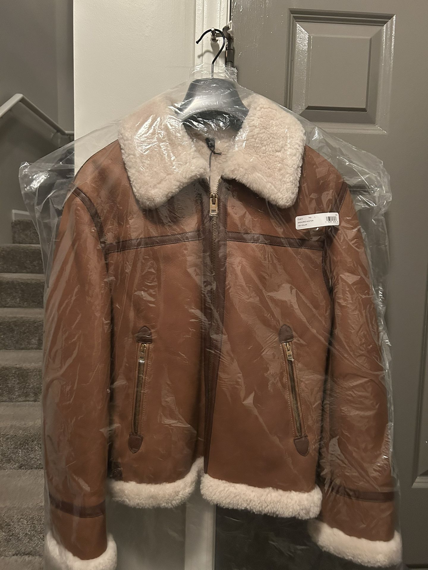 Leather and Shearling Coat