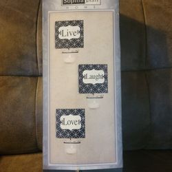 Sophia Elan Home 6 Piece Wall Scone Set Live Laugh Love Tealight Candle Holders