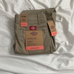 Dickies juniors Khaki Straight Pants