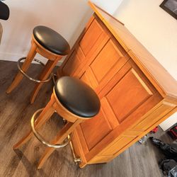 Foldable Bar With Barstools 3- Piece 