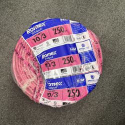 250 ft. 10-Gauge/3 Solid Romex SIMpull CU NM-B with G Wire Pink Coil