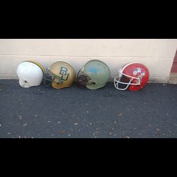 4 Football Helmets $80