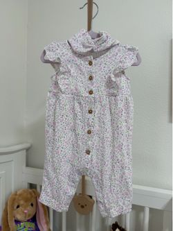 Baby Girl Floral Romper with Headband