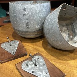 Galvanized Home Decor And organizers Coat Hooks