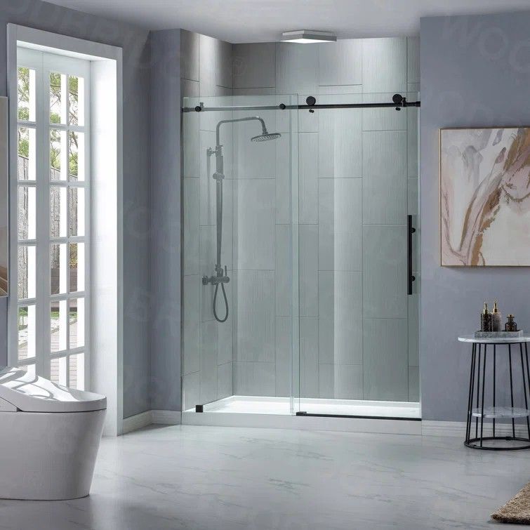 60"×72" Single Sliding Frameless Shower Doors