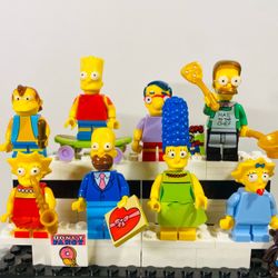Simpsons Homer Bart Marge Lisa 8pc Minifigure Set LEGO Compatible