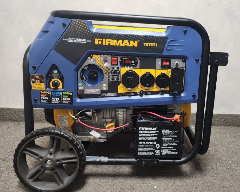 Firman 7500W Running / 9400W Peak Tri Fuel Generator (Won't Start)