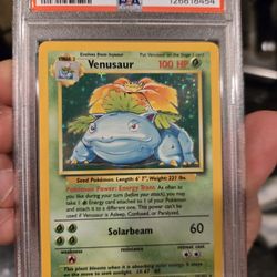 1999 Pokemon Venusaur Holo Base Set Unlimited #15 PSA 8