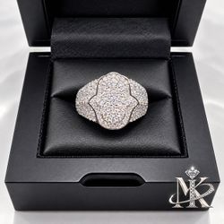 925 Sterling Silver 4.00CTW MOISSANITE Hamsa Men’s Ring Size 10
