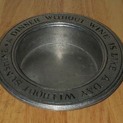 "Dinner Without Wine is Like a Day Without Sunshine" Vintage Silver Decorative Bowl

