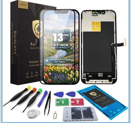 AuraLens for iPhone 13 Pro Screen Replacement Kit LCD Display Assembly A2483 A2636 A2638 A2639 A2640, FHD INCELL Digitizer 6.1 Inch, COF, 120Hz, Repai