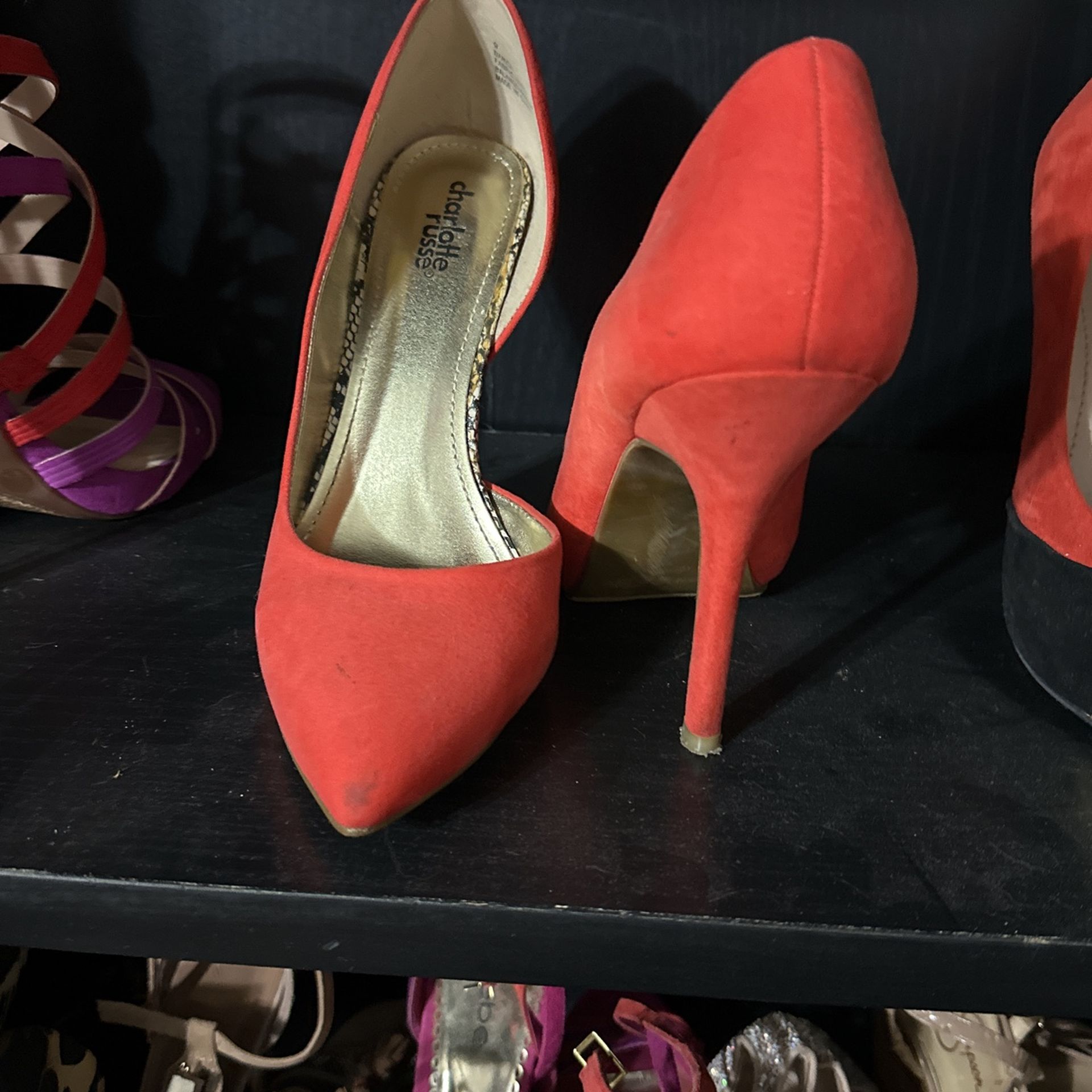 Orange High Heels