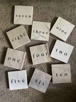 Marble Table Numbers for Wedding or Party