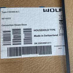 $1999- ONE LEFT - NEW WOLF CONVECTION STEAM OVEN - CANOGA PARK LOCATION ONLY