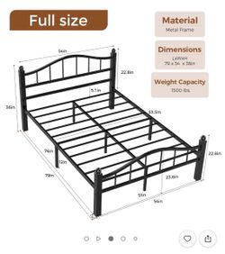 Full Size Metal Bed Frame