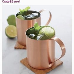 Crate & Barrel set of 3 Moscow Mule  cups $20