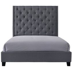 New King Size Grey Bed Frame- Pay On Delivery