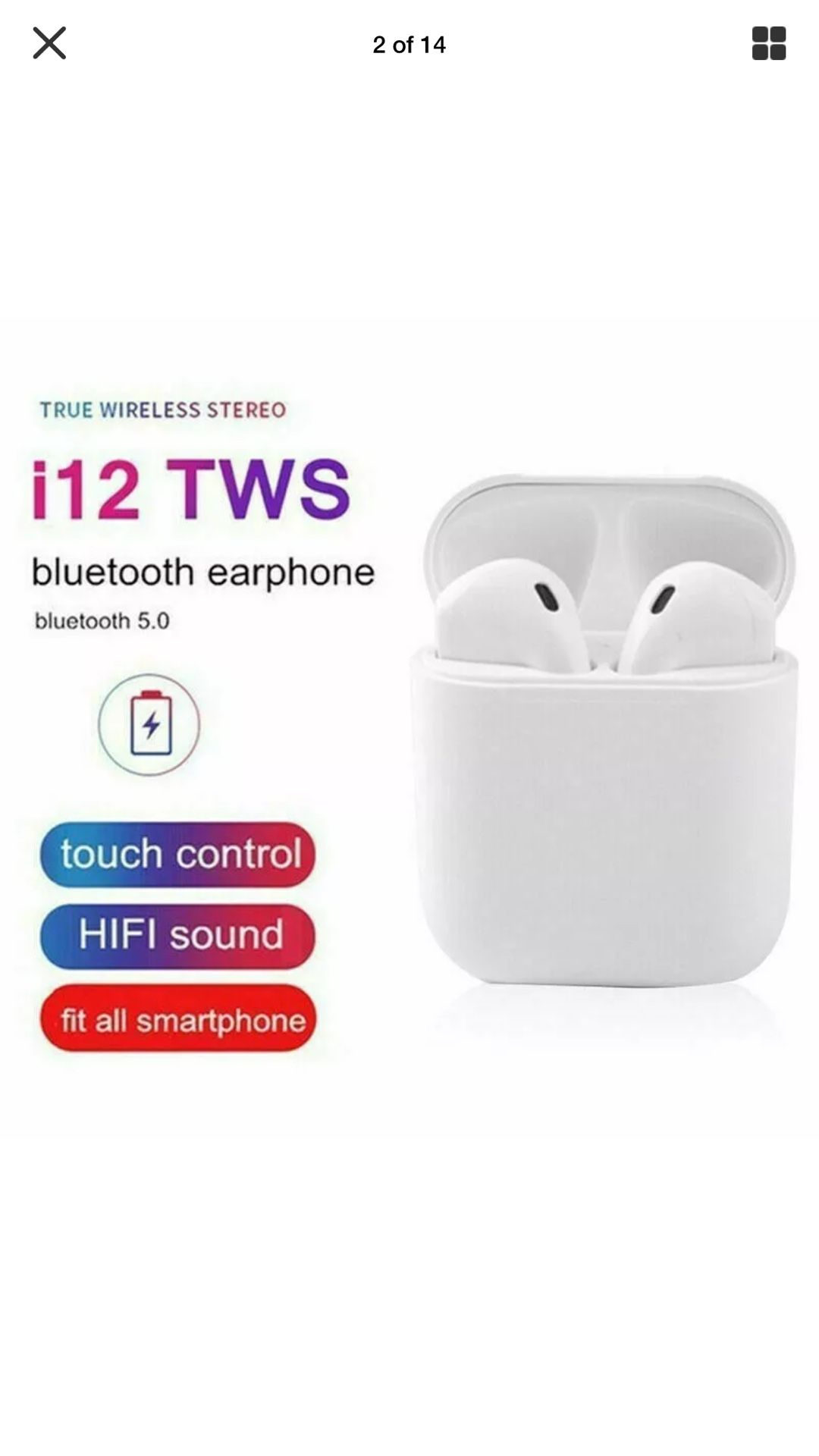 I12 TWS Bluetooth Headphones