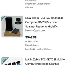 Zebra TC21  Handheld Computer Android 13 Un Locked very Good Condition Ready To Use