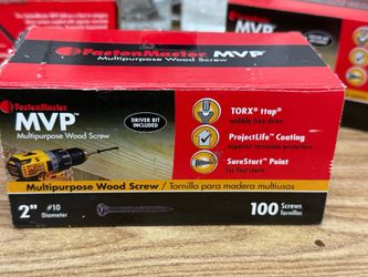 FastenMaster — MVP 2 in. MULTIPURPOSE WOOD SCREW- L Torx Ttap Black Tapping Wood Screws 100 pk