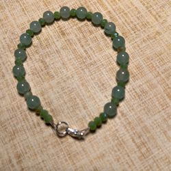 Jade With Crystal sand Clasps Bracelet 
