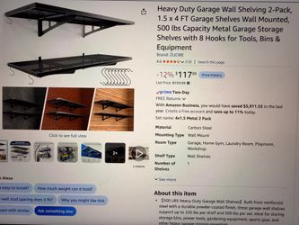 Brand new 2 heavy duty piece garage shelves, Porterville 📍