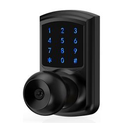 Hidalife Keyless Entry Door Lock with Code, Digital Door Lock with Keypad, Touchscreen, Matte Black