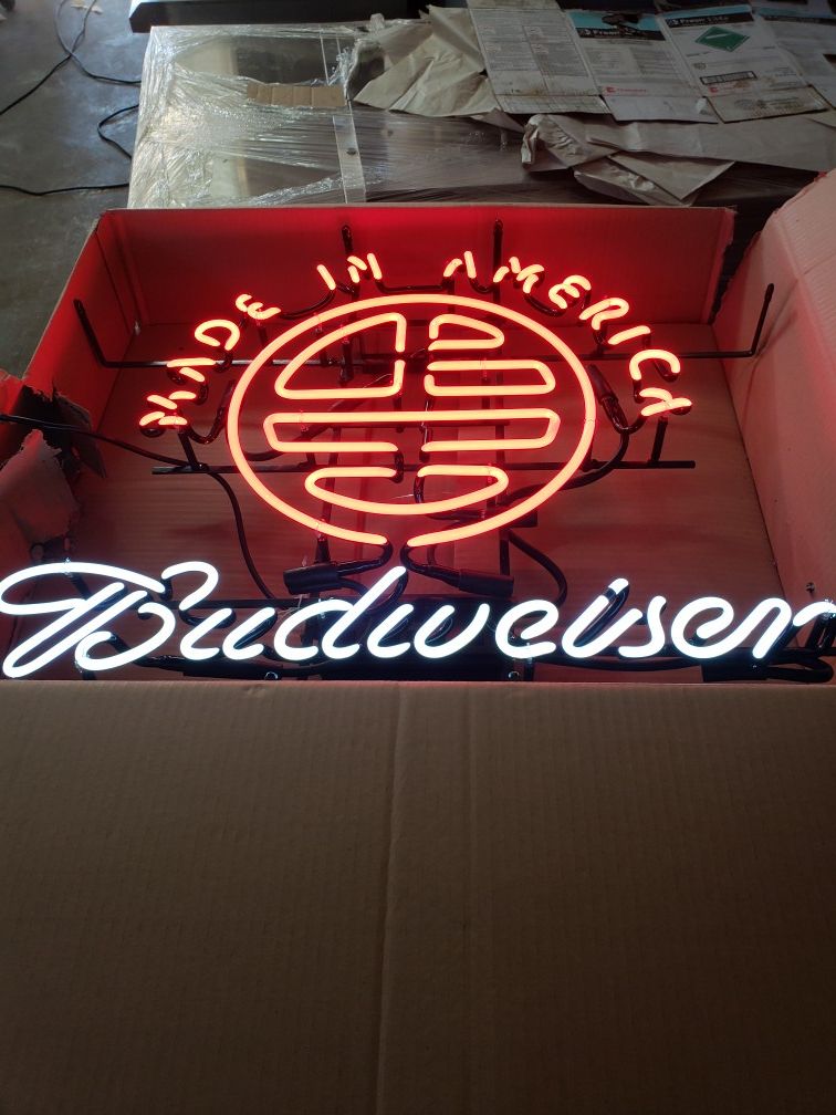 Budweiser made in America neon sign (new)