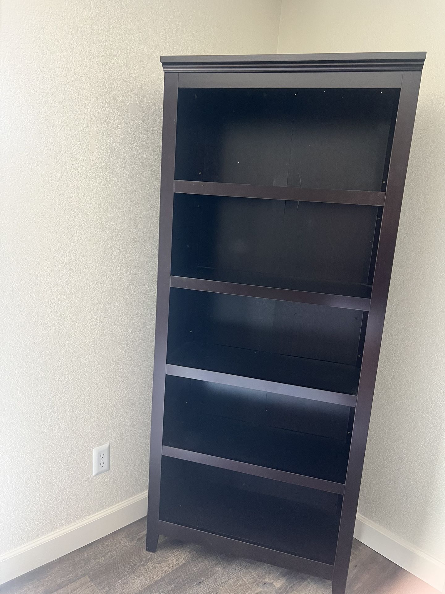 Bookshelf, Walnut, 6ft tall, 12 1/2 in Wide
