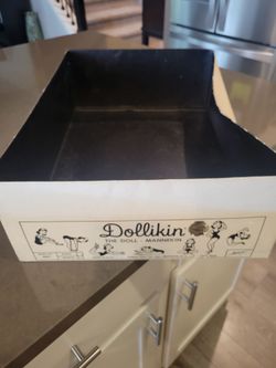 Dollikin 50s era vintage doll box bottom only
