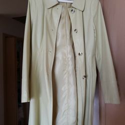 Nice Sage Green Women's Coat - Large 