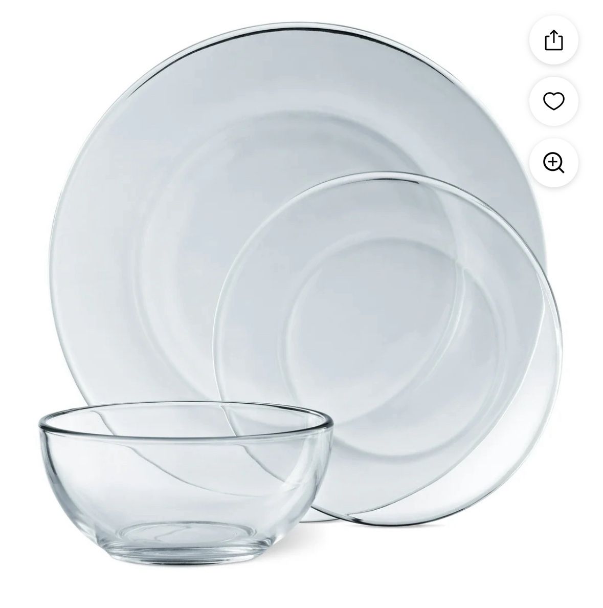 Blue And Clear Glass Plates