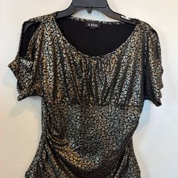 XL black And Gold Blouse 