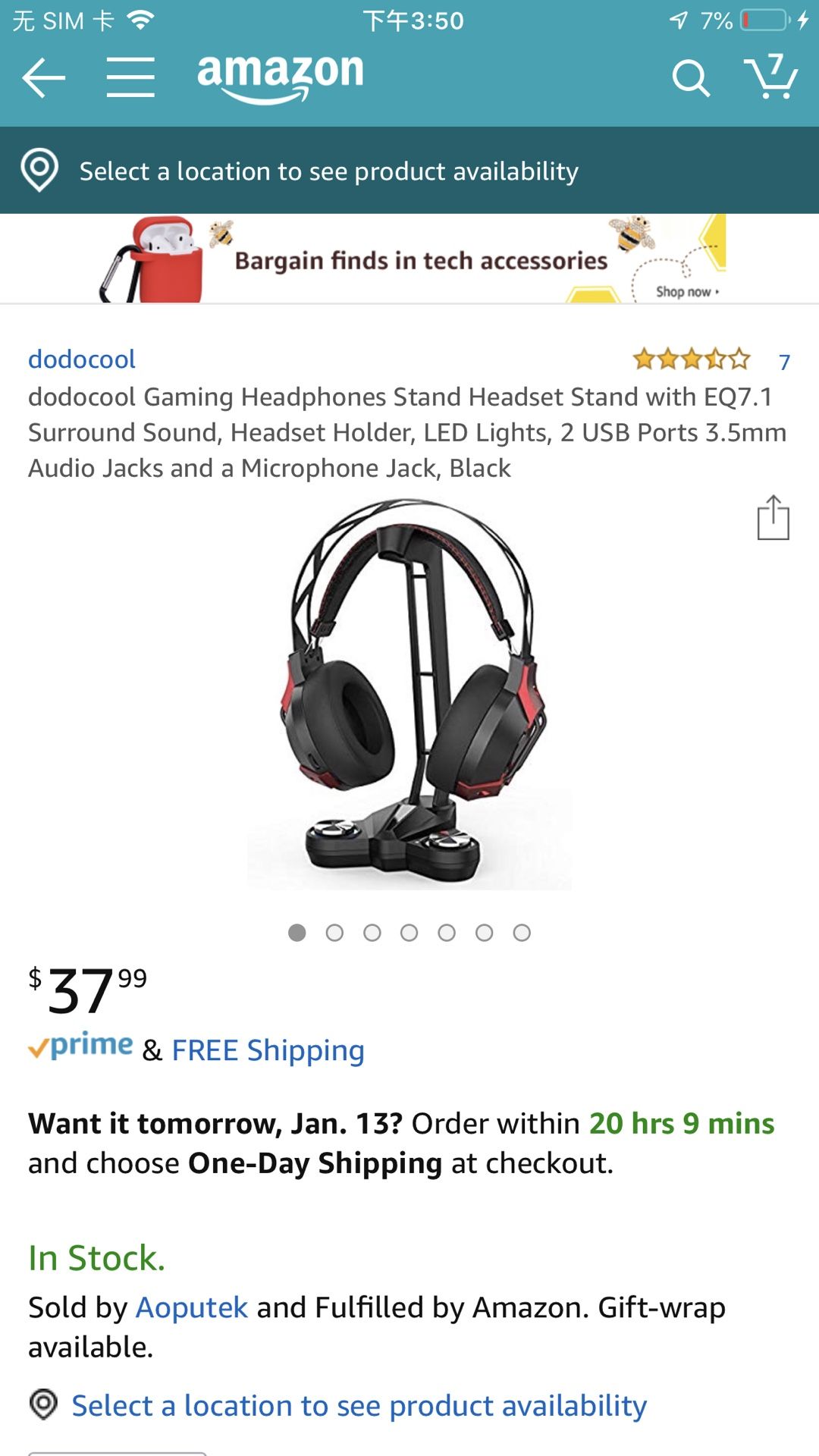 Brand new dodocool Gaming Headphones Stand Headset Stand