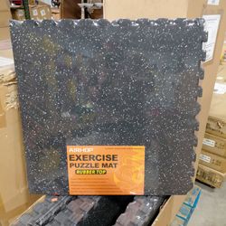 Airhop Exercise Puzzle Mat Rubber Top 96 Sq Ft .56 in Thick 24 Tiles - $240 on Amazon