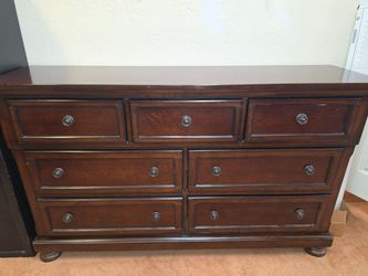 Porter Dresser by Ashley Furniture Dark Cherry Brown