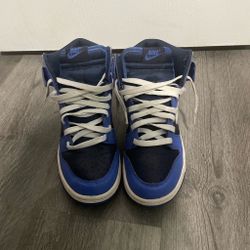 Blue dunks high top