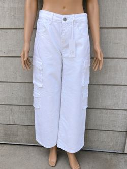 Women’s disclosure mid rise cargo wide leg pants size 7/28 y2k