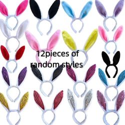 Brand New 12pcs Bunny Ears Headbands 