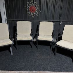 4 Aluminum Outdoor Patio Chairs w/ Cushions
