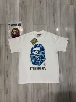 blue camo bape size L