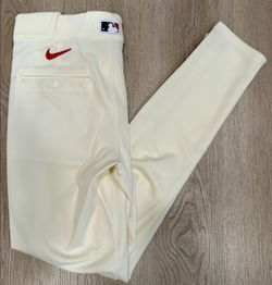 MLB Gamers St. Louis Cardinals Baseball Pants Nike Professional Baseball Pants Game Used Cream Color Red Piping Men Sizes Waist 34, 35, 36, 38, 41