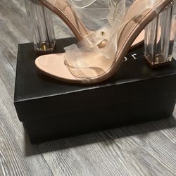 Clearly On Trend Lucite Block Heels