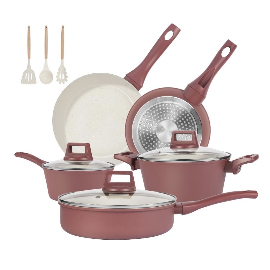 Carote like 11 Pcs Pots and Pans Set Non Stick