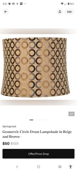 Springcrest Geometric Circle Drum Lampshade