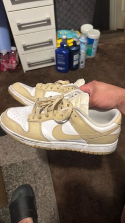 Nike Dunk Low White Tan Sneakers